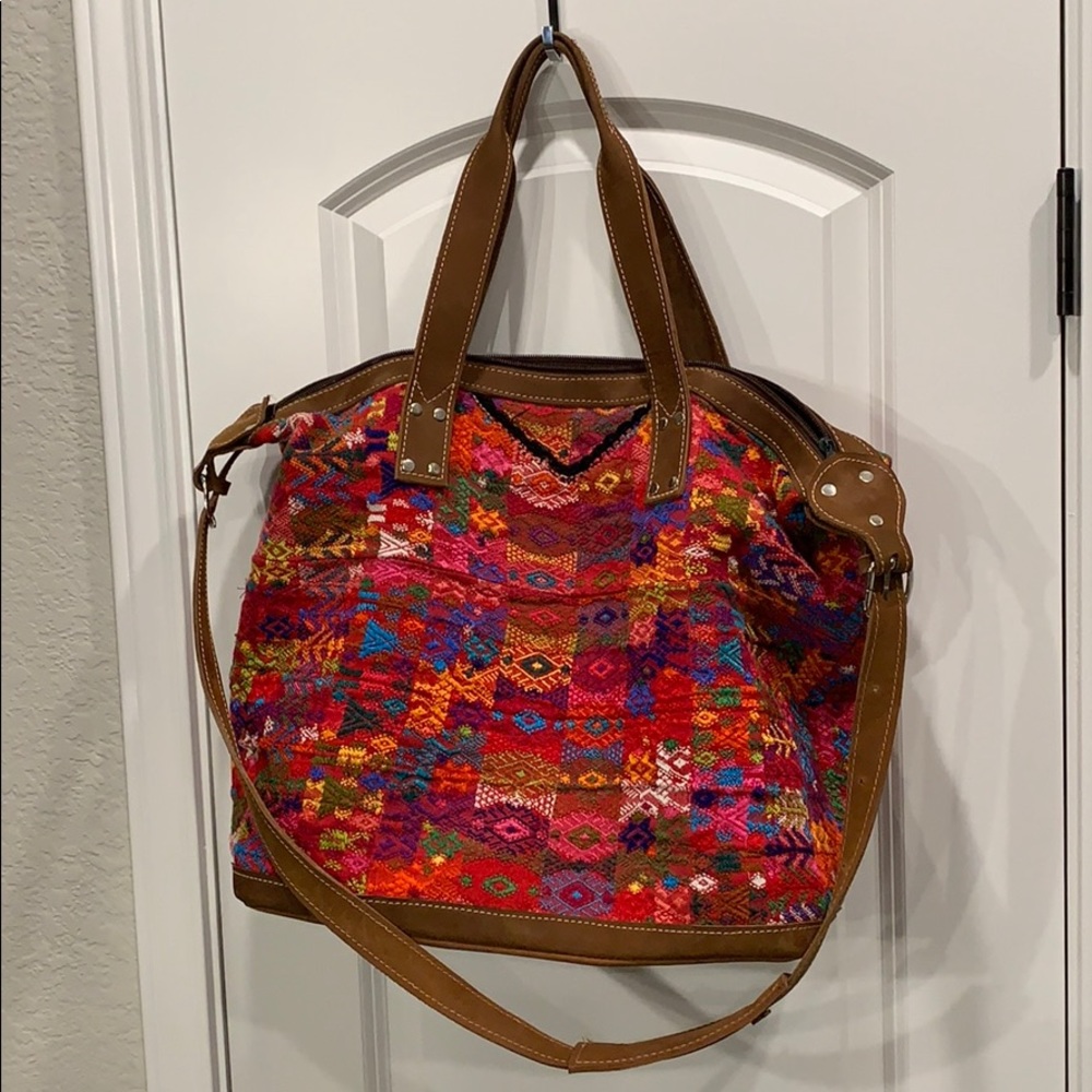Handmade bag from Guatemala w/ bright colors